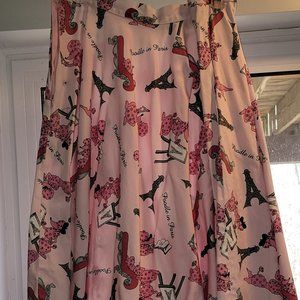 Bettie Page  by Tatyana Poodle in Paris Swing Skirt